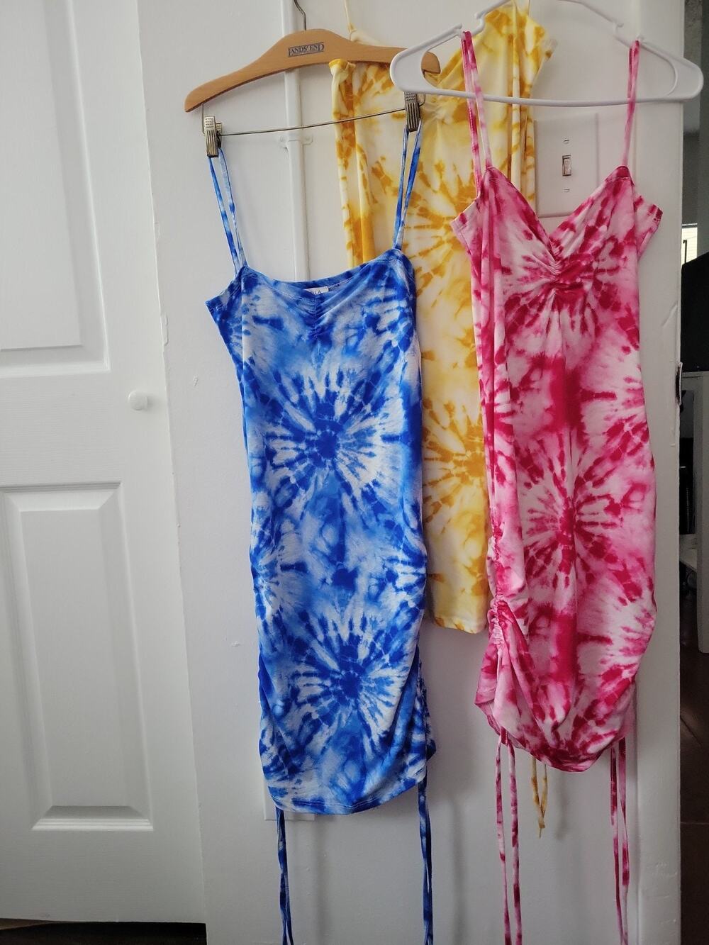 Capella Womens Spaghetti Dress Tie Dye Medium Length Size M Sleeveles